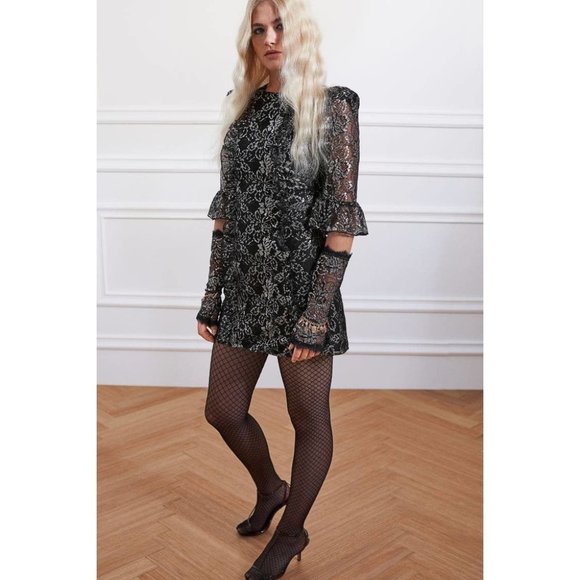 H&M Dresses & Skirts - The Vampires Wife x HM Silver Lace Dress Small